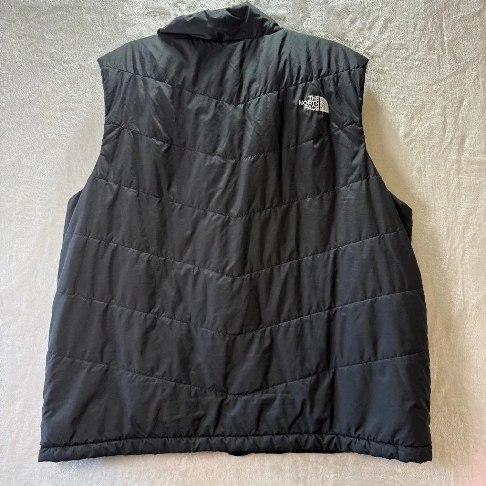 The North Face Mens XXL Black Puffer Vest Insulated Full Zip Quilted Aconcagua